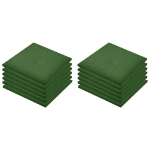 Piastrelle Anticaduta 12 pz in Gomma 50x50x3 cm Verde