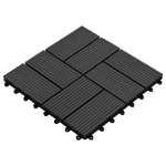 Piastrelle per Decking in WPC 11 pz 30x30cm 1 mq Nero