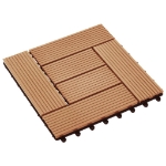 Piastrelle per Decking 22 pz 30x30cm 2mq in WPC Colore Teak