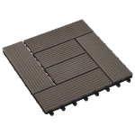 Piastrelle per Decking 22 pz 30x30cm 2mq in WPC Marrone Scuro