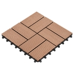 Piastrelle per Decking 22 pz 30x30cm 2mq in WPC Marrone