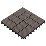 Piastrelle per Decking 22 pz 30x30cm 2mq in WPC Marrone Scuro