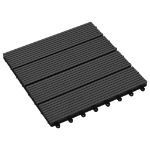 Piastrelle per Decking 22 pz 30x30cm 2mq in WPC Nero