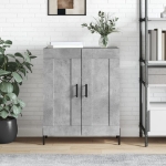 Credenza Grigio Cemento 69,5x34x90 cm in Legno Multistrato