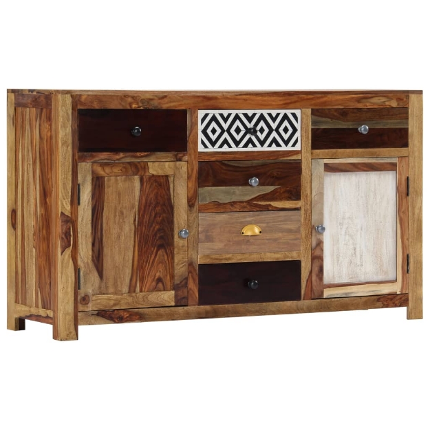 Credenza 140x40x80 cm in Legno Massello di Sheesham