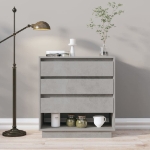 Credenza Grigio Cemento 70x41x75 cm in Truciolato