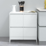 Credenza Bianco Lucido 70x41x75 cm in Truciolato