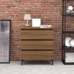 Credenza Rovere Marrone 60x35x69 cm in Legno Multistrato