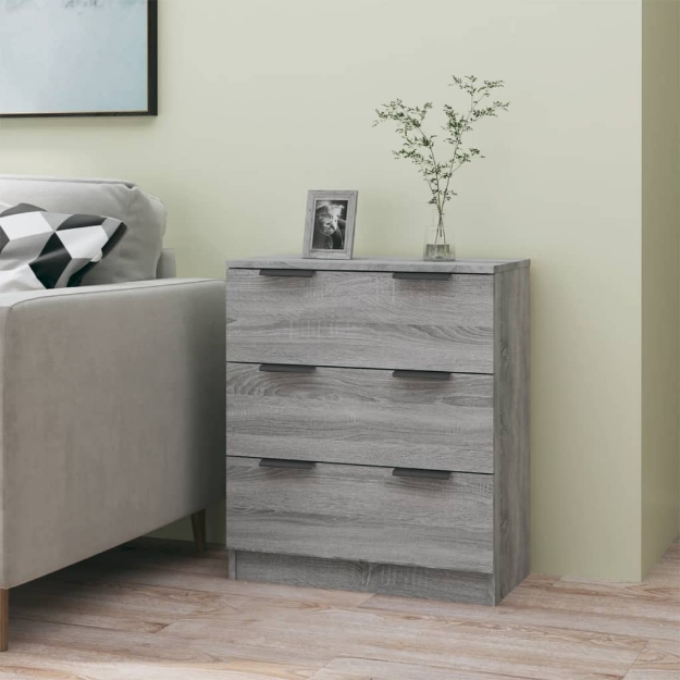 Credenza Grigio Sonoma 60x30x70 cm in Legno Multistrato