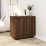 Credenza Rovere Marrone 80x40x75 cm in Legno Multistrato