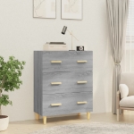 Credenza Grigio Sonoma 70x34x90 cm in Legno Multistrato