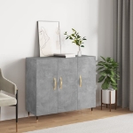 Credenza Grigio Cemento 90x34x80 cm in Legno Multistrato