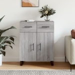 Credenza Grigio Sonoma 69,5x34x90 cm in Legno Multistrato