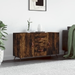 Credenza Rovere Fumo 100x36x60 cm in Legno Multistrato