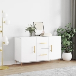 Credenza Bianca 100x36x60 cm in Legno Multistrato