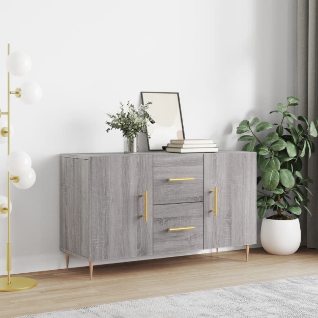 Credenza Grigio Sonoma 100x36x60 cm in Legno Multistrato