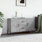 Credenza Grigio Cemento 100x36x60 cm in Legno Multistrato