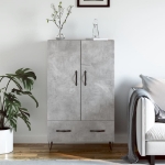 Credenza Grigio Cemento 69,5x31x115 cm in Legno Multistrato