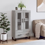 Credenza Grigio Sonoma 69,5x31x115 cm in Legno Multistrato