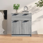 Credenza Grigio Sonoma 60x30x70 cm in Legno Multistrato