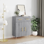 Credenza Grigio Sonoma 69,5x34x90 cm in Legno Multistrato