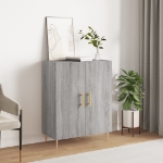 Credenza Grigio Sonoma 69,5x34x90 cm in Legno Multistrato