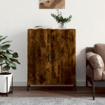 Credenza Rovere Fumo 69,5x34x90 cm in Legno Multistrato