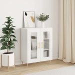 Credenza 69,5x34x90 cm in Legno Multistrato Bianco Lucido