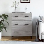 Credenza Grigio Sonoma 69,5x34x90 cm in Legno Multistrato