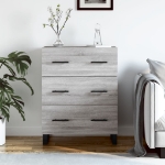 Credenza Grigio Sonoma 69,5x34x90 cm in Legno Multistrato