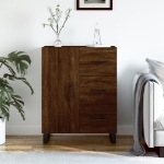 Credenza Rovere Marrone 69,5x34x90 cm in Legno Multistrato