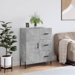 Credenza Grigio Cemento 69,5x34x90 cm in Legno Multistrato