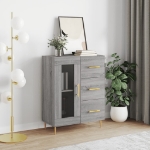 Credenza Grigio Sonoma 69,5x34x90 cm in Legno Multistrato