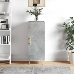 Credenza Grigio Cemento 34,5x34x90 cm in Legno Multistrato