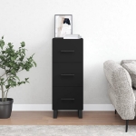 Credenza Nero 34,5x34x90 cm in Legno Multistrato