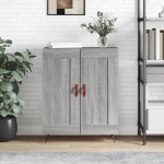 Credenza Grigio Sonoma 69,5x34x90 cm in Legno Multistrato