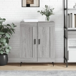 Credenza Grigio Sonoma 69,5x34x90 cm in Legno Multistrato