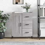 Credenza Grigio Sonoma 69,5x34x90 cm in Legno Multistrato