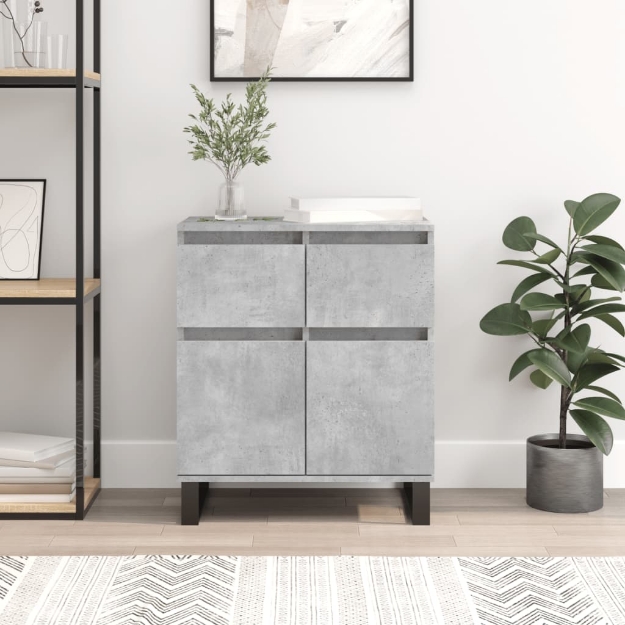 Credenza Grigio Cemento 60x35x70 cm in Legno Multistrato