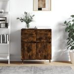 Credenza Rovere Fumo 60x35x70 cm in Legno Multistrato