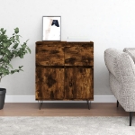 Credenza Rovere Fumo 60x35x70 cm in Legno Multistrato