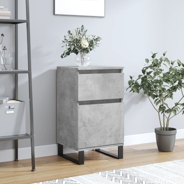 Credenza Grigio Cemento 40x35x70 cm in Legno Multistrato