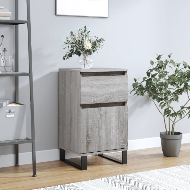 Credenza Grigio Sonoma 40x35x70 cm in Legno Multistrato