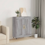 Credenza Grigio Sonoma 69,5x34x90 cm in Legno Multistrato