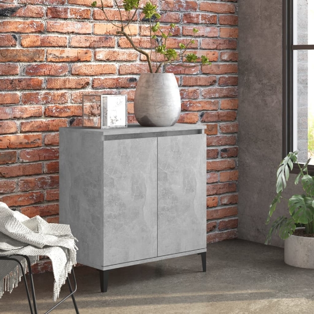 Credenza Grigio Cemento 60x35x70 cm in Truciolato