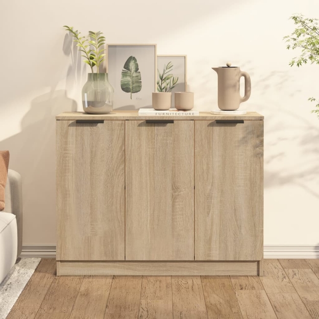 Credenza Rovere Sonoma 90,5x30x70 cm in Legno Multistrato