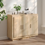 Credenza Rovere Sonoma 92x35x75 cm in Legno Multistrato