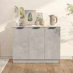 Credenza Grigio Cemento 90,5x30x70 cm in Legno Multistrato