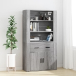 Credenza Grigio Sonoma in Legno Multistrato