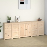 Credenza 230x35x80 cm in Legno Massello di Pino